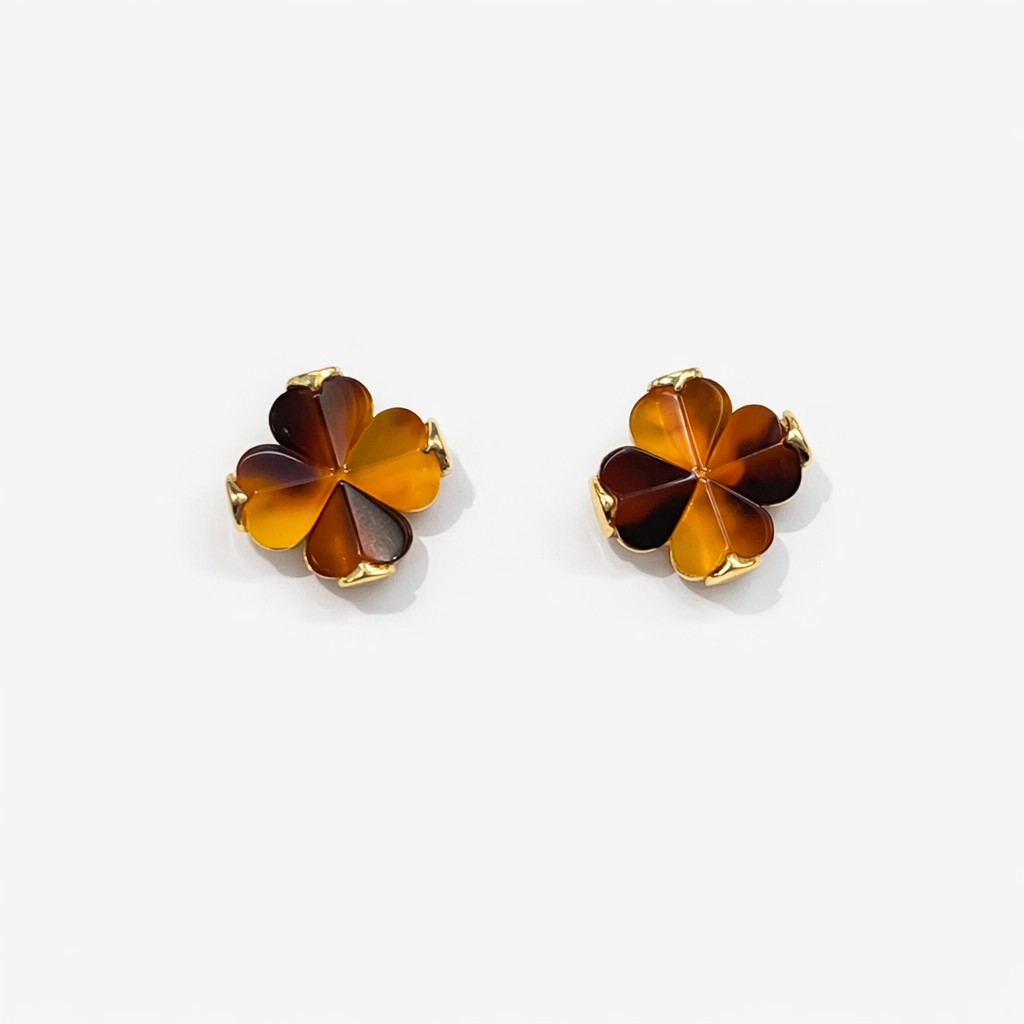Spade Flower Studs