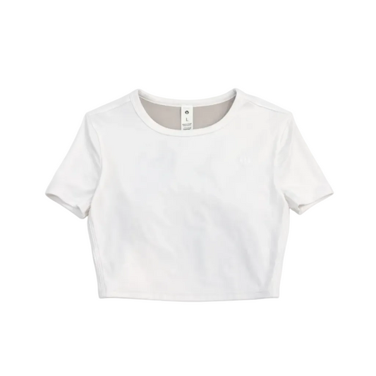 Tight-Fit Cropped Shelf-Bra Tee