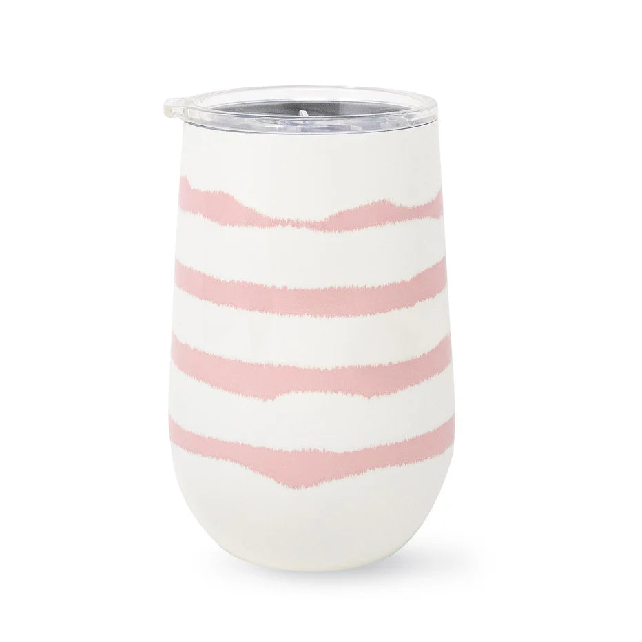 Pink Goddess Stripe Ss Wine Tumbler