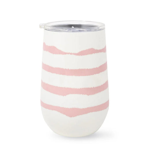 Pink Goddess Stripe Ss Wine Tumbler
