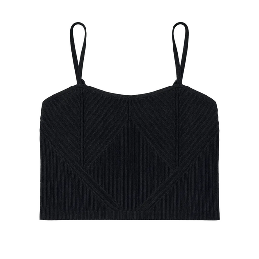 Denim Knit Garter Tank