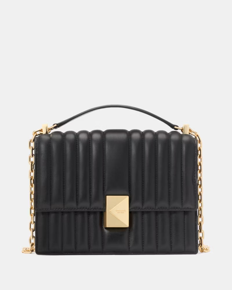Deco Quilted Chain Shoulder Bag