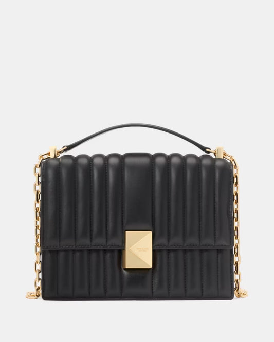 Deco Quilted Chain Shoulder Bag