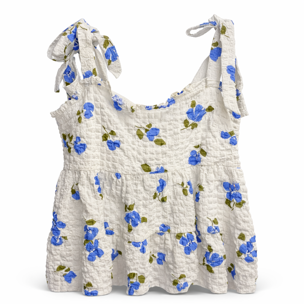 Painterly Bouquet Tiered Top