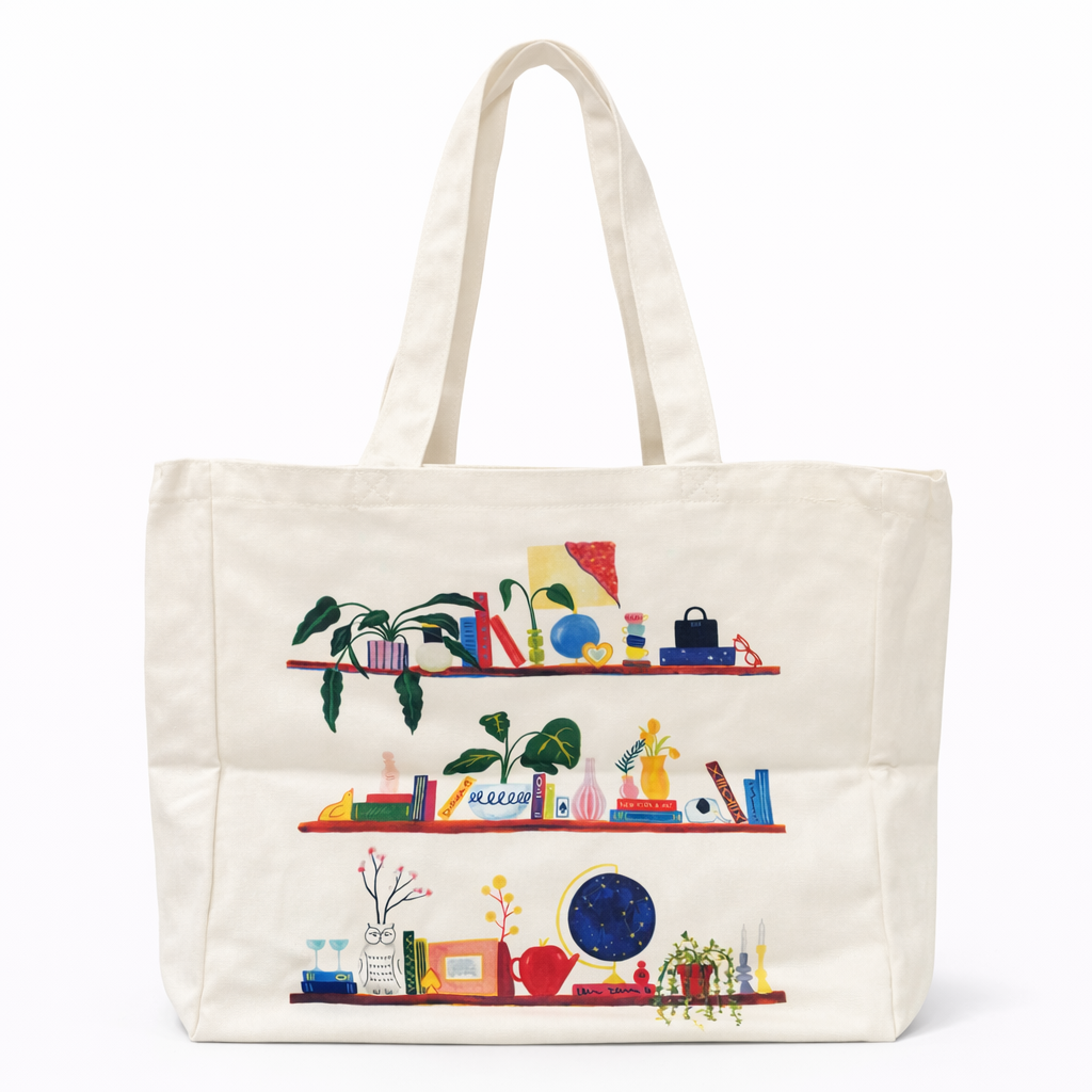 Charmed Library Canvas Book Tote