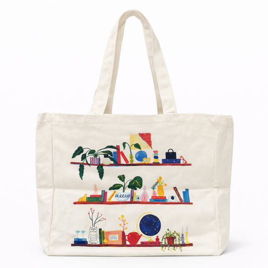 Charmed Library Canvas Book Tote